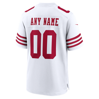 San Francisco 49ers White 80th Anniversary Custom Game Jersey