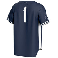 #1 Penn State Nittany Lions Lightweight Baseball Fashion Jersey - Navy