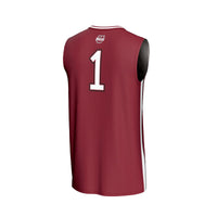 #1 UMass Minutemen Lightweight Basketball Fashion Jersey - Maroon