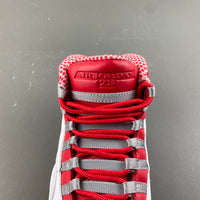 Retro High Top Sneakers, White Red Gray Colorway, Lace Up Design, Casual Gift for Sneaker Fans