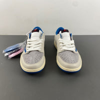 Low Top Sneakers, Royal Blue White Gray Colorway, Reverse Hook Design, Lace Up Design, Casual Gift for Sneaker Fans