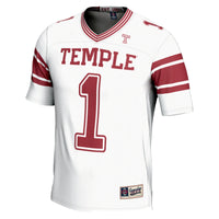 #1 Temple Owls Endzone Football Jersey - White