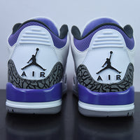 Retro Sneakers, White Purple Colorway, Lace Up Design, Casual Gift for Sneaker Fans