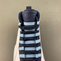 Retro High Top Sneakers, Blue Colorway, Lace Up Design, Casual Gift for Sneaker Fans