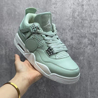 Mid Top Sneakers, Green White Colorway, Lace Up Design, Casual Gift for Sneaker Fans