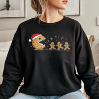 Humorous Gingerbread Man Gamer Crewneck, Christmas Cookie Sweatshirt, Video Game Console Pullover, Retro Holiday Baker Gaming Sweater
