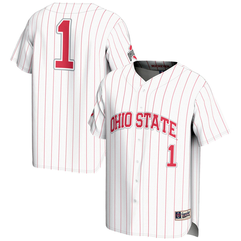 #1 Ohio State Buckeyes Lightweight Baseball Jersey - White