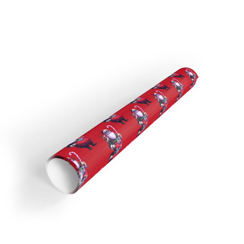 Heavy Metal Holiday Gift Wrap, Skull Santa Christmas Wrapping Paper, Gothic Santa Claus Wrapping Paper, Rocker Xmas Present Gift Wrap