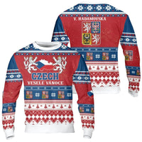 Czech Coat of Arms Ugly Sweater, Czech Republic Ugly Christmas Sweater, Traditional Heritage Holiday Sweater, Prague Festive Xmas Crewneck