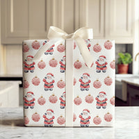 Humorous Science Christmas Gift Wrap, Watercolor Santa Brain Wrapping Paper, Brain Ornament Holiday Paper, Medical Student Gift Wrapping Roll