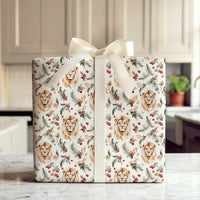 Wildlife Christmas Gift Wrap, Watercolor Lion Wrapping Paper, Majestic Lion Head Holiday Wrapping Paper, Animal Lover Xmas Wrapping Paper