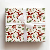 Sports Christmas Gift Wrap, Soccer Santa Wrapping Paper, Watercolor Holiday Present Wrapping Paper, Festive Goalkeeper Soccer Holiday Wrap