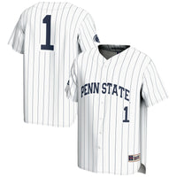 #1 Penn State Nittany Lions Lightweight Baseball Fashion Jersey - White
