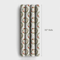 Festive Woodland Bunny Gift Wrap, Watercolor Bunny Christmas Wrapping Paper, Adorable Winter Rabbit Bunny Wrapping Paper, Holiday Gift Wrap