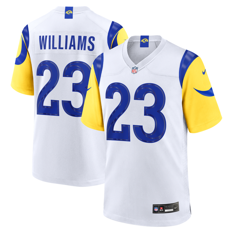 Los Angeles Rams Kyren Williams White White Game Player Jersey