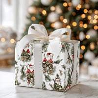 Camo Rifle Santa Claus Gift Wrap, Hunter Santa Wrapping Paper, Rustic Outdoor Santa Christmas Wrapping Paper, Hunting Holiday Gift Wrap