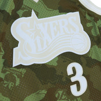 Philadelphia 76ers NBA Allen Iverson 1996 Ghost Green Camo Swingman Jersey