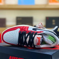 Low Top Sneakers, Red Navy White Colorway, Lace Up Design, Casual Gift for Sneaker Fans