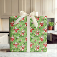 Christmas Soccer Gift Wrap, Soccer Santa Wrapping Paper, Holiday Sports Wrapping Paper, Football Santa Roll, Athlete Xmas Gift Wrap