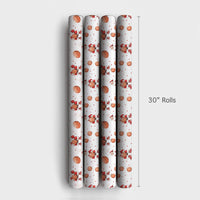 Sporty Christmas Gift Wrap, Basketball Santa Wrapping Paper, Basketball Sneaker Wrapping Paper, Basketball Sports Gift Wrap, Holiday Paper