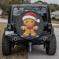 Christmas Santa Hat Tire Cover, Gingerbread Man Spare Tire Cover, Waterproof UV Car Tire Cover, Festive Holiday Jeep SUV Accessory