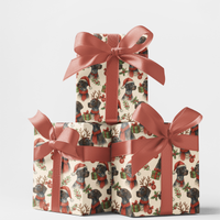 Festive Holiday Dog Gift Wrap, German Shorthaired Pointer Christmas Wrapping Paper, Winter Dog Lover Present Paper Roll for Xmas
