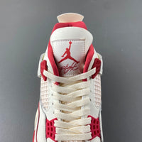 Low Top Sneakers, Off White Red Colorway, Leather Footwear, Lace Up Design, Casual Gift for Sneaker Fans
