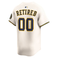 Milwaukee Brewers Cream Home Limited Pick-A-Player Retired Roster Jersey