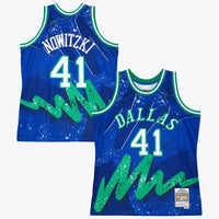 Dallas Mavericks Dirk Nowitzki 1998 Hyper Hoops Swingman Jersey - Blue