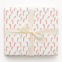 Red and White Holiday Wrapping Paper, Candy Cane Christmas Wrapping Paper, Peppermint Stripe Xmas Gift Wrap Roll, Traditional Present Wrap