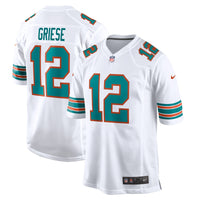 Miami Dolphins Bob Griese White Retired Player Jersey