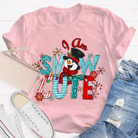 Humorous Holiday Lights Graphic Tee, Snow Adorable Snowman Christmas Shirt, Retro Winter Snowman T-Shirt, Adorable Xmas Party Shirt