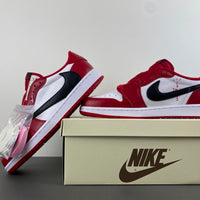 Low Top Sneakers, White Red Colorway, Reverse Hook Design, Lace Up Design, Casual Gift for Sneaker Fans