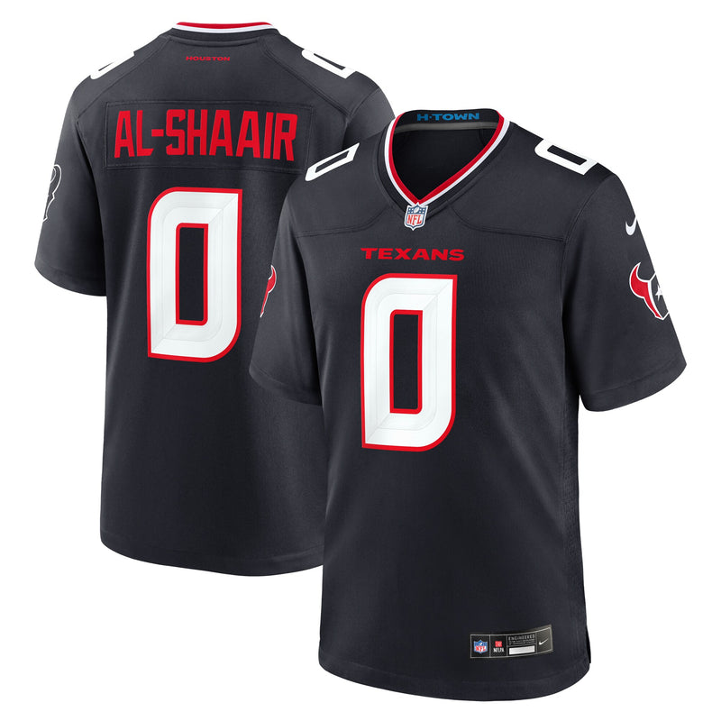 Houston Texans Azeez Al-Shaair Navy Team Game Jersey