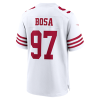 San Francisco 49ers Nick Bosa White 80th Anniversary Game Jersey
