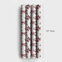 Electric Guitar Santa Wrapping Paper, Rockstar Santa Wrapping Paper, Rock and Roll Christmas Wrapping Paper, Musician Gift Wrap Roll