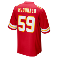 Kansas City Chiefs Cooper McDonald Red Team Game Jersey