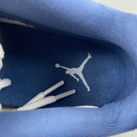 Low Top Sneakers, Navy Blue White Colorway, Lace Up Design, Casual Gift for Sneaker Fans