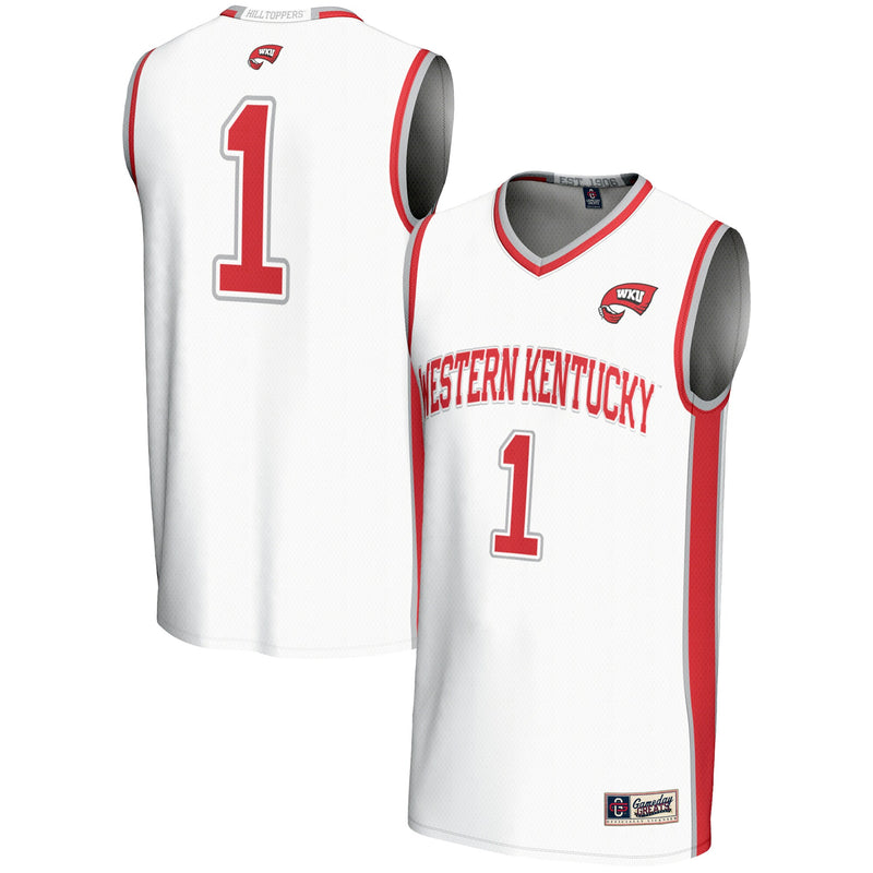#1 Western Kentucky Hilltoppers Lightweight Basketball Jersey - White