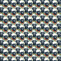 Festive Holly Dog Gift Wrap, Black Labrador Christmas Wrapping Paper, Adorable Black Lab Holiday Wrapping Paper, Dog Lover Xmas Present Wrap