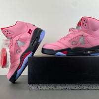 Low Top Sneakers, Pink Colorway, Leather Footwear, Lace Up Design, Casual Gift for Sneaker Fans