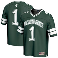 #1 Michigan State Spartans Lightweight Collegiate Football Fashion Jersey - Green