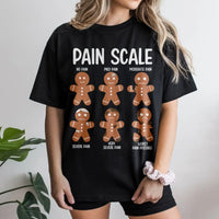 Humorous Holiday Cookie Medical Shirt, Gingerbread Man Pain Scale T-Shirt, Nurse Christmas Graphic Tee, Doctor Healthcare Staff Holiday Shirt