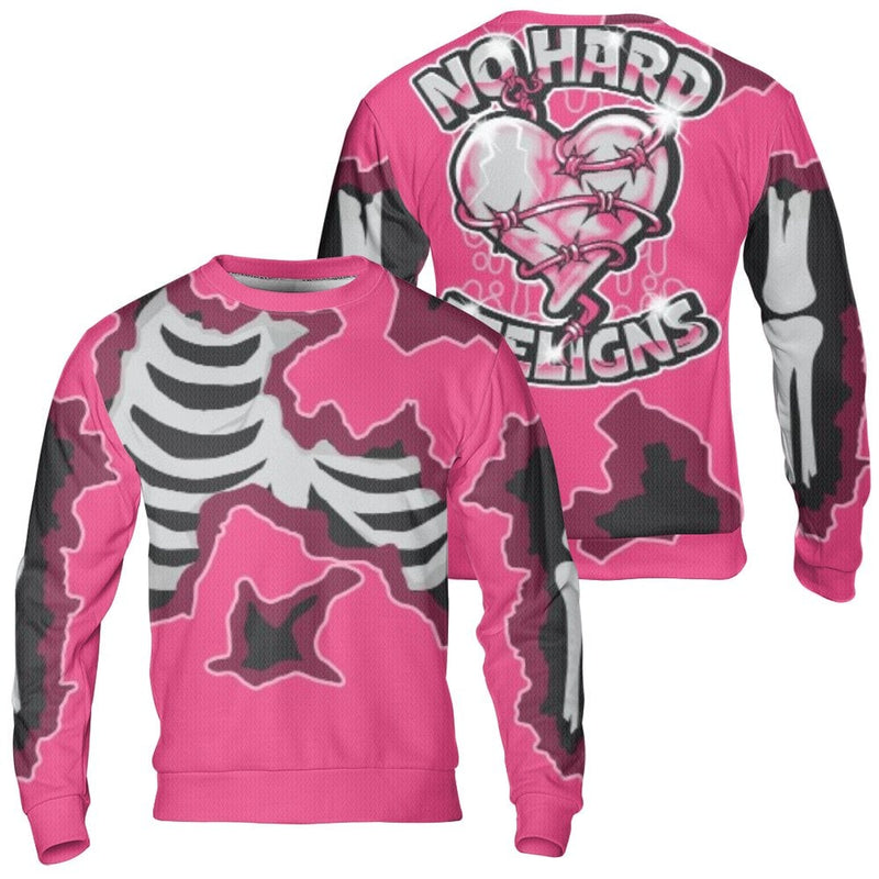 Rib Cage Barbed Wire Heart Sweater, No Hard Feligns Skeleton Ugly Sweater, Goth Ugly Christmas Sweater, Hacci Fleece Holiday Crewneck