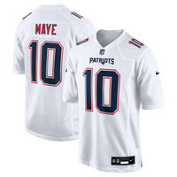New England Patriots Drake Maye Tundra White Game Jersey