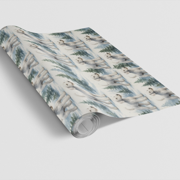 Festive Dog Holiday Gift Wrap, Bedlington Terrier Christmas Wrapping Paper, Adorable Puppy Present Paper, Dog Lover Xmas Wrap