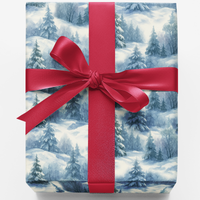 Enchanted Winter Forest Gift Wrap, Snowy Forest Wrapping Paper, Pine Tree Christmas Paper, Rustic Holiday Gift Wrap, Nature Winter Wrapping