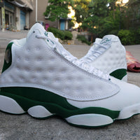 Sneakers, White Green Colorway, Lace Up Design, Casual Gift for Sneaker Fans