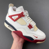 Low Top Sneakers, Beige Red Colorway, Lace Up Design, Casual Gift for Sneaker Fans
