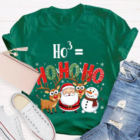 Humorous Ho Ho Ho Math Pun Shirt, Ho Cubed Math Teacher Christmas T-Shirt, Holiday Math Teacher Tee, Christmas Math Equation Shirt, Math Present